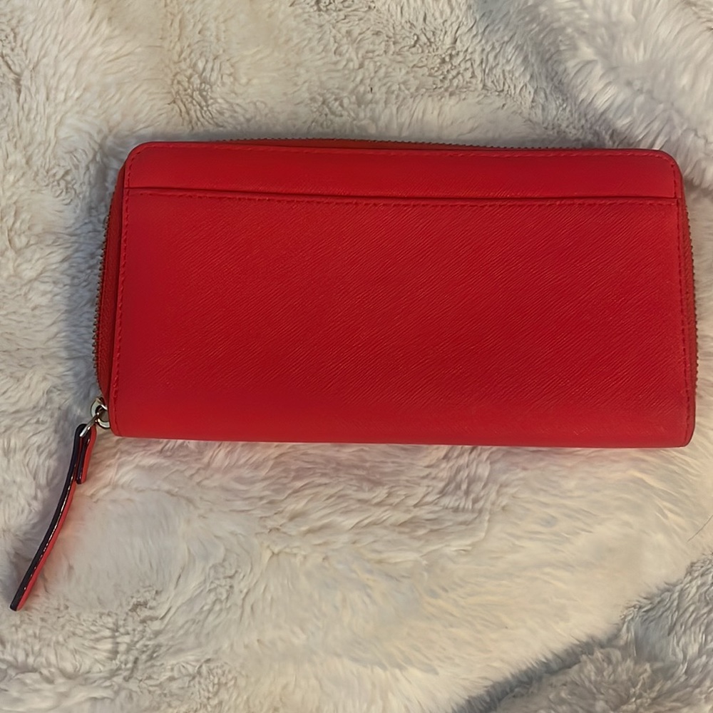 Kate Spade Take the Cake Wallet Coral Leather Zip - Picture 2 of 9